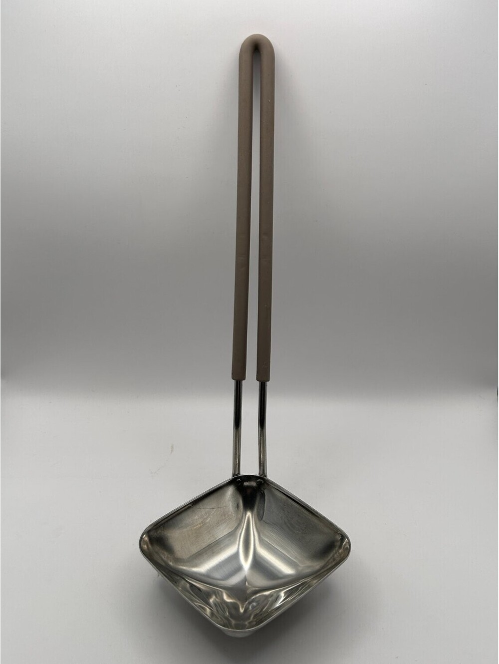 Martha Stewart Rhombus Square Ladle Stainless Steel Silicone Handle Pour Spout